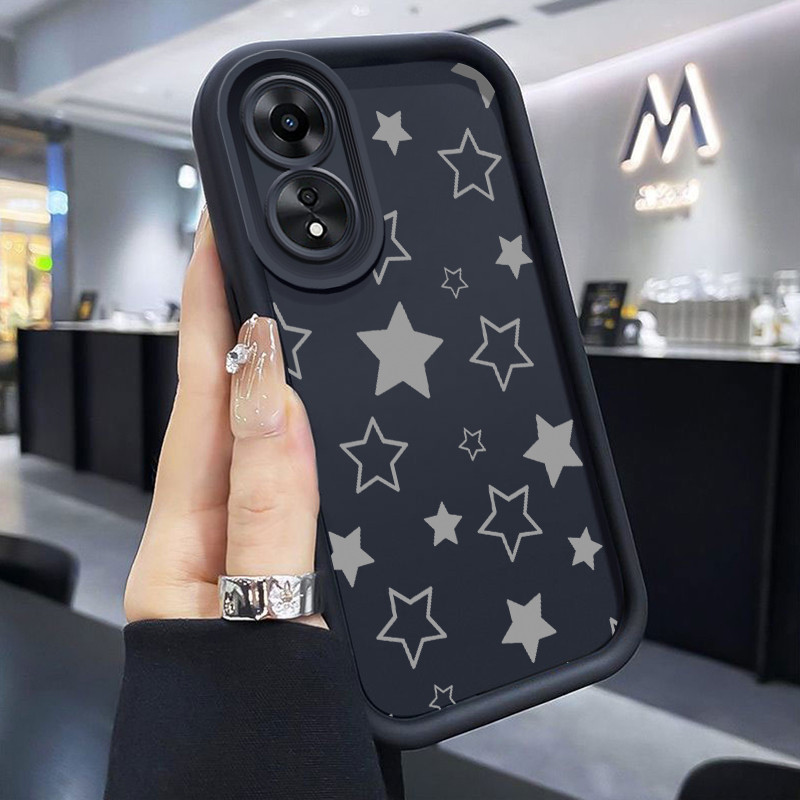 เคสสำหรับ OPPO A18 A38 A2x เคสโทรศัพท์ซิลิโคนที่มีการออกแบบน้อยที่สุด