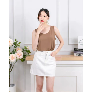🍒Ninamee เสื้อกล้ามไซส์ใหญ่ อก 38-45 นิ้ว ผ้านุ่ม ผ้ายืด ใส่สบายๆ เสื้อกล้ามคอกลม เสื้อยืดสาวอวบ#NN33