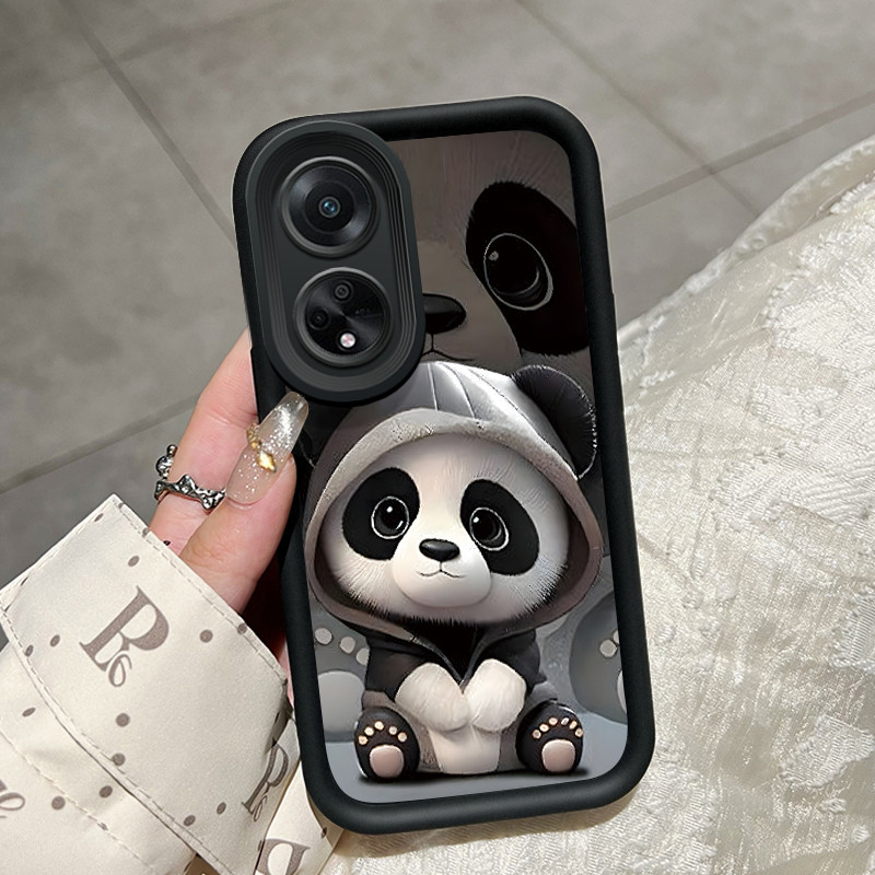เคสสำหรับ OPPO A98 5G OPPO F23 5G OPPO A1 5G เคสโทรศัพท์ซิลิโคนดูดซับแรงกระแทกรุ่น Q น่ารักลายแพนด้า