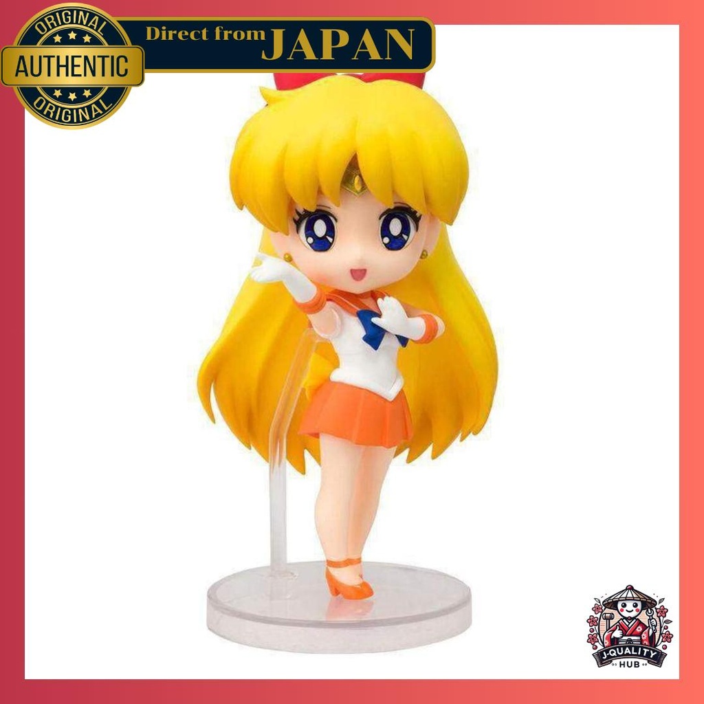 TAMASHII NATIONS Figuarts mini Sailor Moon Sailor Venus 90mm ฟิกเกอร์เคลื่อนไหว PVC ABS ของสะสม