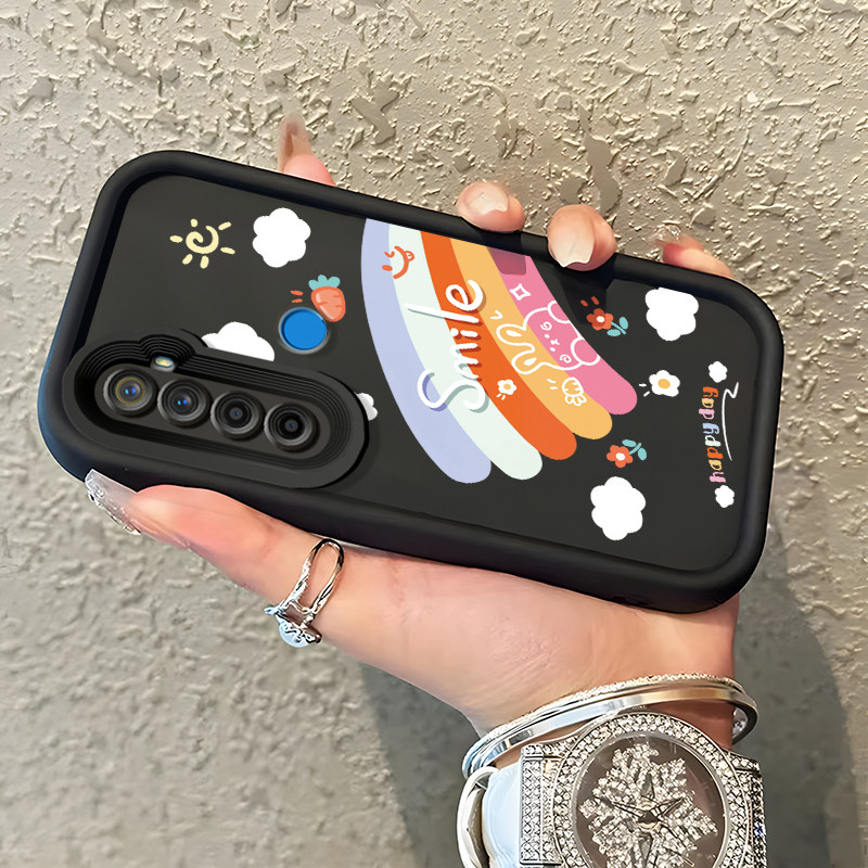 เคสสำหรับ Realme 5 5i 5s 6i C3 C3i Narzo 10 Narzo 10A Narzo 20A เคสป้องกันการตกซิลิโคนเคสโทรศัพท์มีลายสีรุ้ง