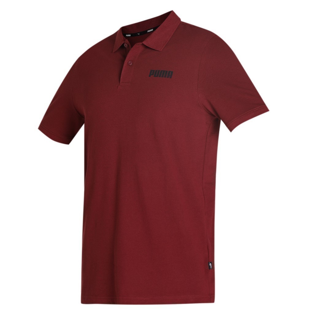 PUMA BASICS - เสื้อโปโลผู้ชาย Essentials Pique สีแดง - 84722611
