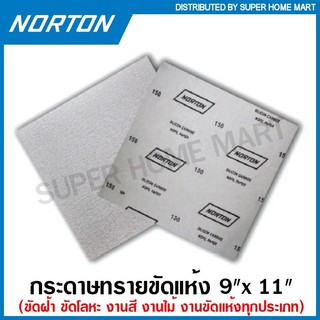 Norton กระดาษทราย ขัดแห้ง 9 นิ้ว x 11 นิ้ว รุ่น A400 (มีเบอร์ 100 - 600 ให้เลือก) Silicon Carbide Nofil Paper