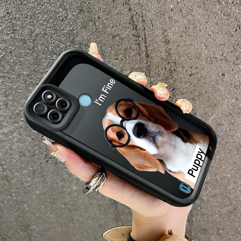 เคสสำหรับ Realme C21Y Realme C25Y เคสโทรศัพท์ใหม่ซิลิโคนกันกระแทกลายสุนัขแมวสัตว์เลี้ยง