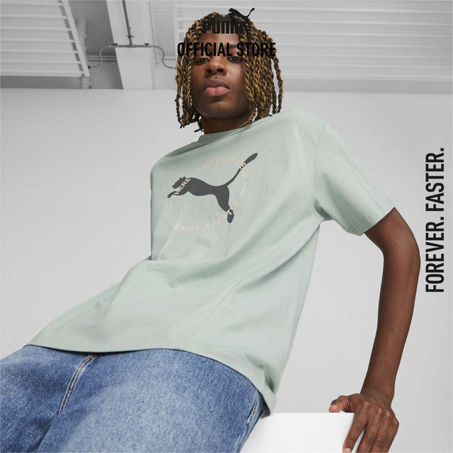 PUMA BASICS - เสื้อยืดผู้ชาย Better Sportswear สีเขียว - 67606254