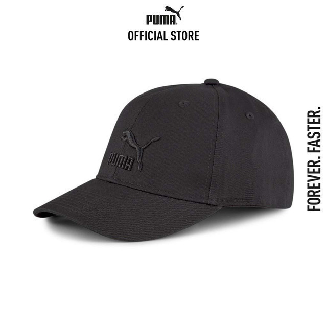 PUMA SPORT CLASSICS - หมวกเบสบอล Archive Logo Baseball Cap สีดำ - 02255415