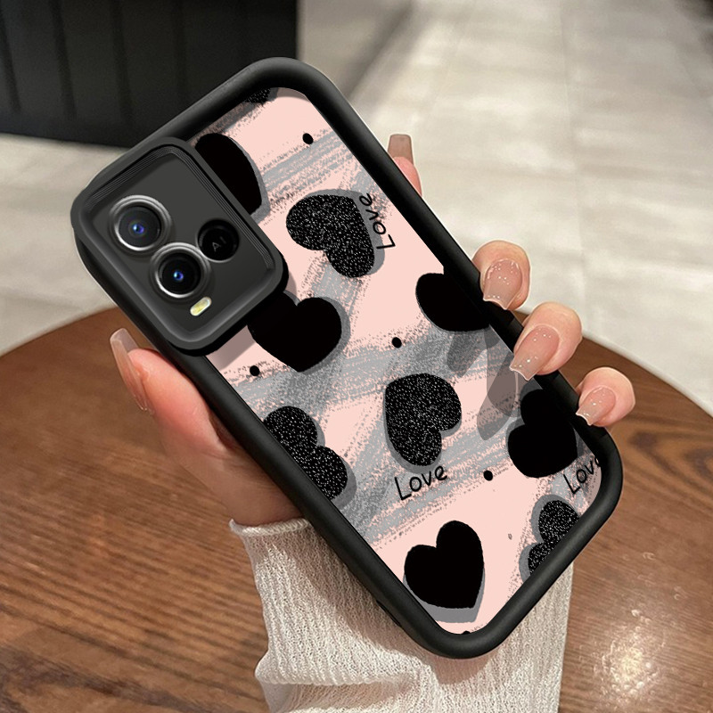 เคสสำหรับ VIVO Y21 Y21s Y21T Y21E Y21A Y21G Y33T Y33s เคสกันแดดป้องกันปลอกซิลิโคนดีไซน์เคสโทรศัพท์ความรัก