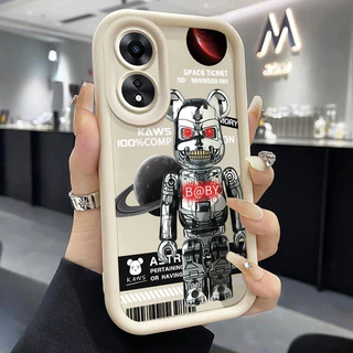 เคสสำหรับ OPPO A18 A38 A2x เคสซิลิโคนนิ่มกันกระแทกแฟชั่นเคสโทรศัพท์หมีรุนแรงใหม่
