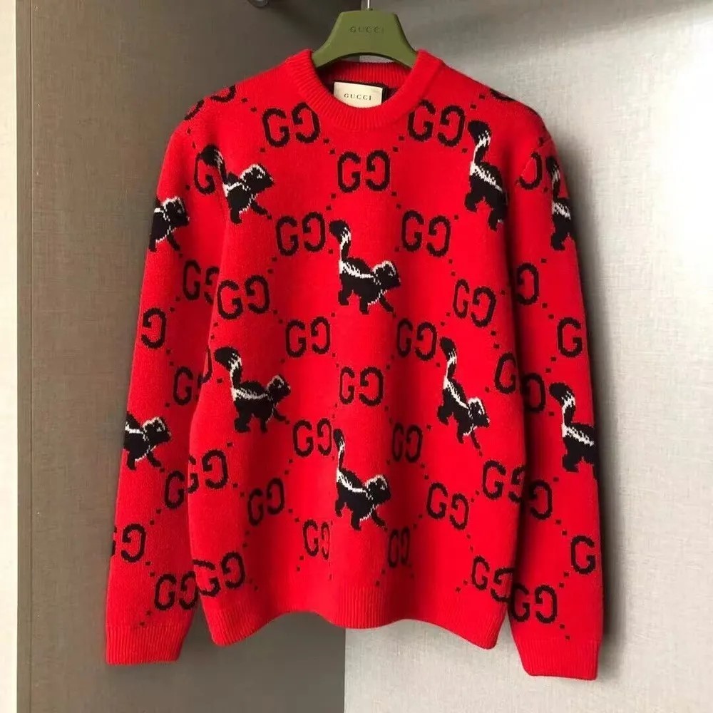 GN พร้อมส่ง เสื้อไหมพรมแขนยาวสีแดงสดทอลายทั้งตัวใส่คริสต์มาสได้งานสวยงานตามหาจัดด่วนๆ