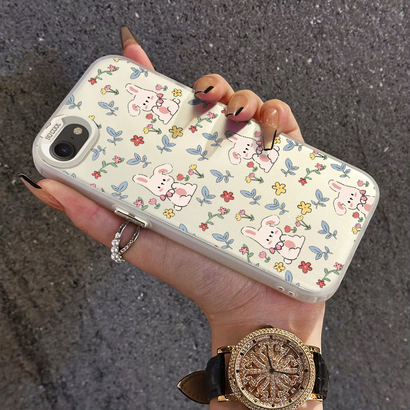 เคสสำหรับ iPhone 6 Plus 6s Plus 7 Plus 8 Plus SE 2020 X Xr Xs Max เคสป้องกันเคสมือถือโปร่งแสงกระต่ายหมี – โปรปัง