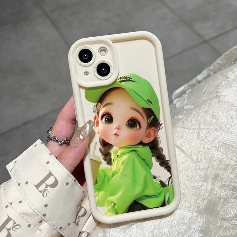 เคสสำหรับ OPPO A17 OPPO A17K เคสโทรศัพท์สำหรับหญิงสาวน่ารักอินเทรนด์น่ารักพร้อมปลอกซิลิโคนดูดซับแรงกระแทก - รูปที่ 6