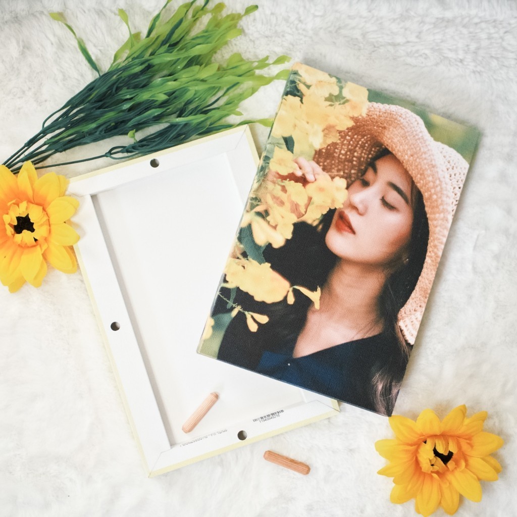 Photobook: ภาพแคนวาส 8x8 (แบบหนา/แบบบาง) สั่งทำรูป กรอบรูป - แต่งบ้าน ติดผนังได้หลายวิธี