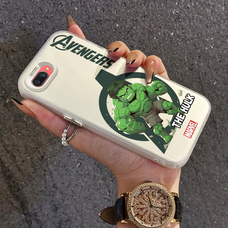 เคสสำหรับ OPPO A5 A3s A12e A7 A5s A12 A12s A11k Realme C1 เคสแข็งกันแรงกระแทก TPU ลายการ์ตูนฮัลค์เคสโทรศัพท์โปร่งใส
