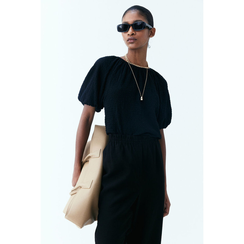 H&M Woman Textured-weave top 1203870_1