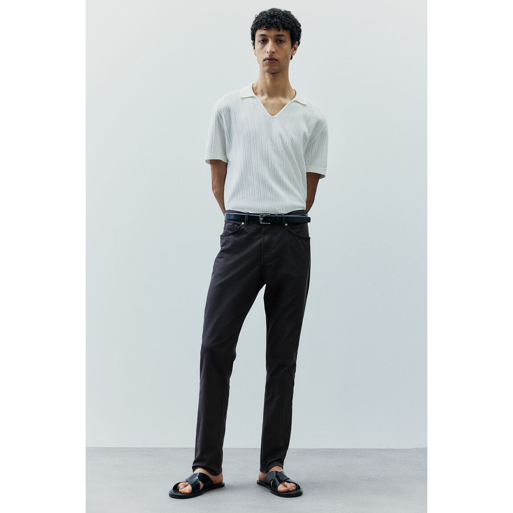 H&M Man Slim Fit Cotton twill trousers 1074402_4