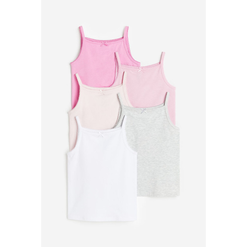 H&M Girl 5-pack jersey vest tops 0750623_2