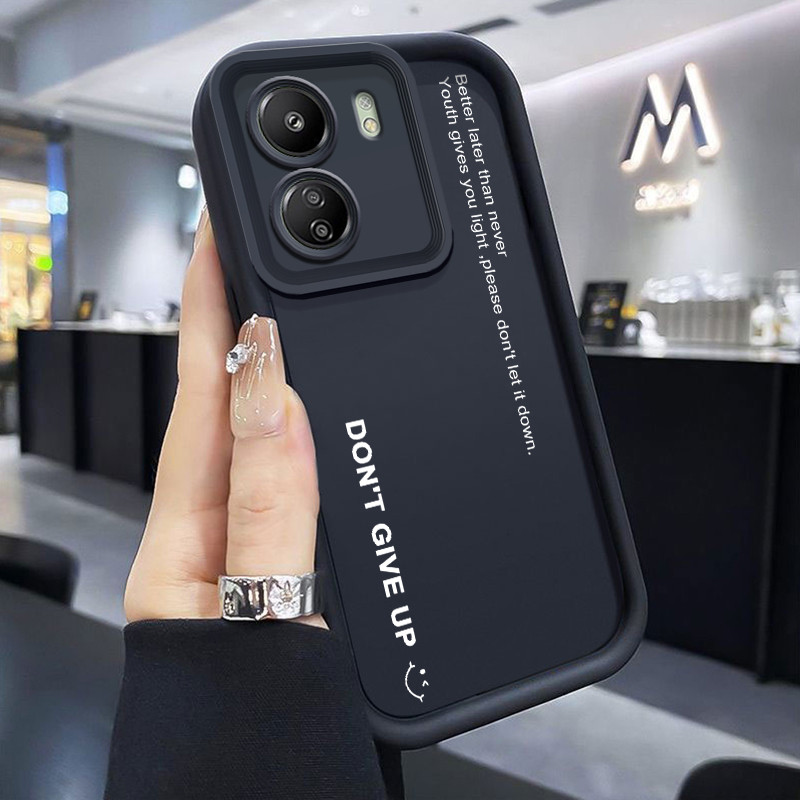 เคสสำหรับ Xiaomi Redmi 13C POCO C65 เคสป้องกันการกระแทกซิลิโคนป้องกันลายนิ้วมือที่เรียบง่าย