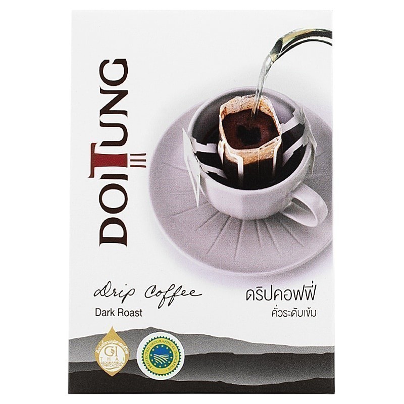 ดอยตุงกาแฟคั่วบดดริพคอฟฟี่ดาร์คโรสต์ 10กรัม แพค 6ซอง [8855263001675]
