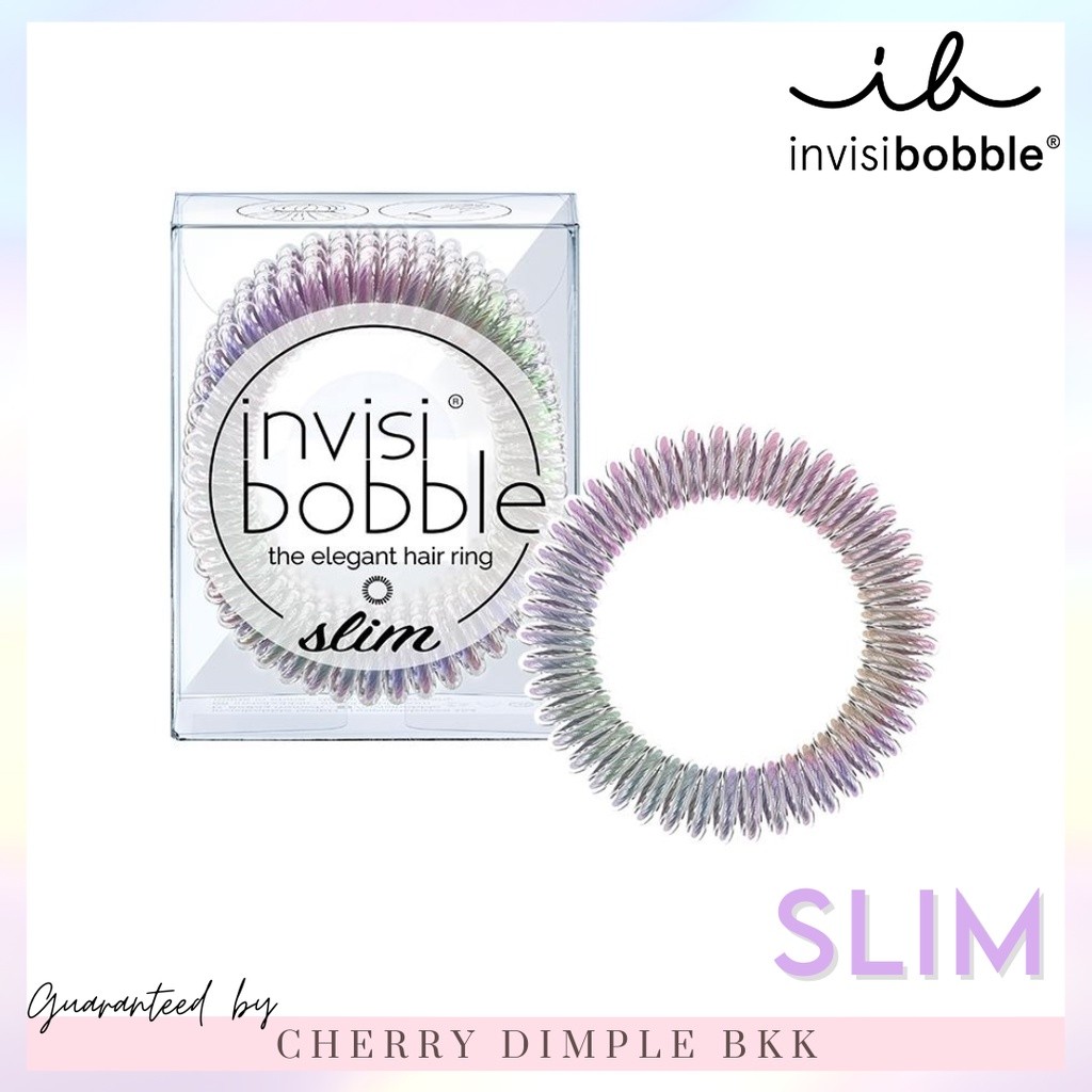 🍒ของแท้·ส่งไว·ถูก🍒INVISIBOBBLE รุ่น SLIM สี "VANITY FAIRY" / ยางรัดผม เยอรมัน ยางมัดผม invisibobble 