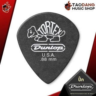 ซื้อ 12 ชิ้นลดเพิ่มอีก 3% ปิ๊กกีต้าร์ Jim Dunlop Tortex pitch black jazz iii 482 R - Pick guitar Jim Dunlop เต่าแดง