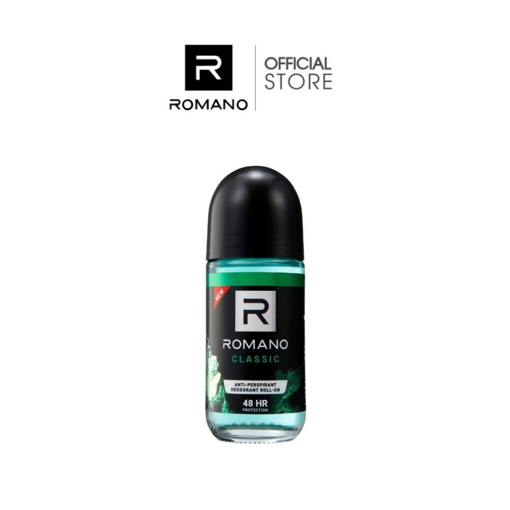[New Pack] Romano Roll on 50ml CLASSIC โรมาโน่ โรลออน คลาสสิค 50 มล(โรลออนผู้ชาย, ระงับกลิ่นกาย, ปกป้อง 48 ชม.)