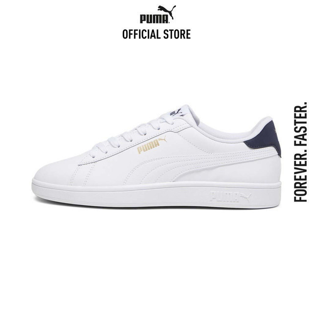 PUMA BASICS - รองเท้าผ้าใบ Smash 3.0 L สีขาว - 39098713
