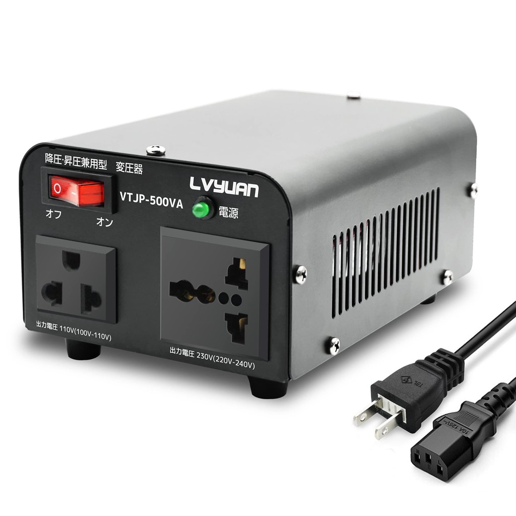 LVYUAN 550VA หม้อแปลงไฟฟ้า สำหรับใช้ในประเทศและต่างประเทศ Step-down/Step-up Transformer Up transf