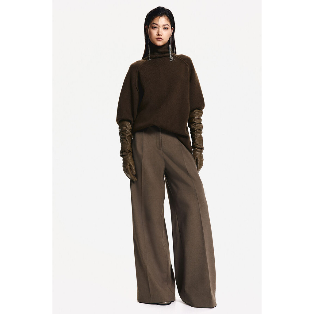 H&M Wide twill trousers 1253164_1