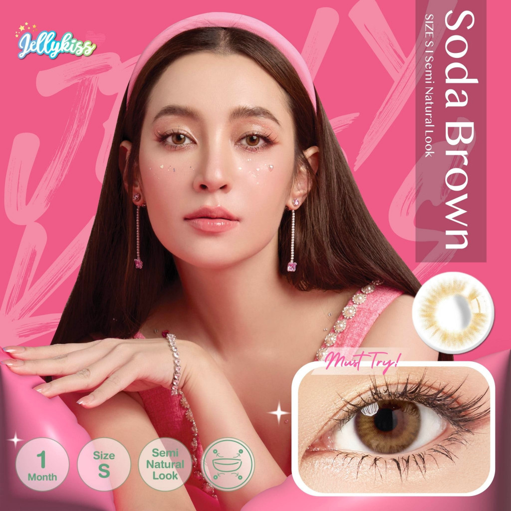 Lollipop Jellykiss Contact Lens Soda Brown คอนแทคเลนส์