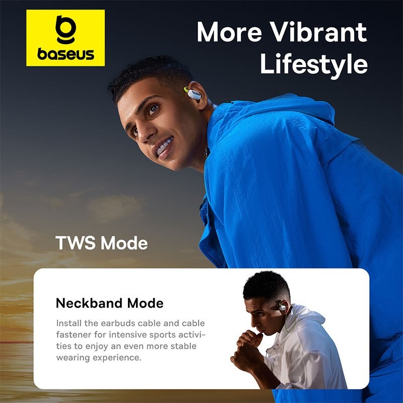 Baseus หูฟังกำลังกายไร้สาย  รุ่น Eli Sport 1 Open-Ear TWS Earbuds กำลังกาย