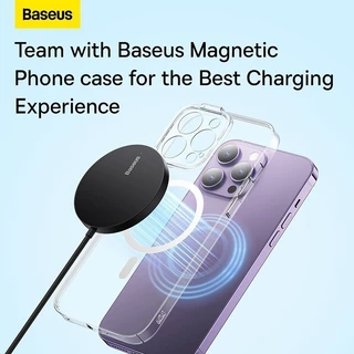 [รองรับ IP 16,17] Baseus แท่นชาร์จแม่เหล็กไร้สาย รุ่น Simple Mini 3 Magnetic Wireless Charger 15W