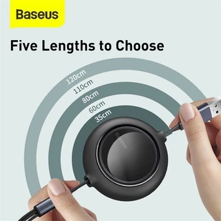 Baseus สายชาร์จเร็ว รุ่น Bright Mirror 2 Series Retractable 3-in-1 Fast Charging Data Cable แบบ USB to Micro USB+ for Lightning+Type C 3.5A ความยาว 1.1 เมตร