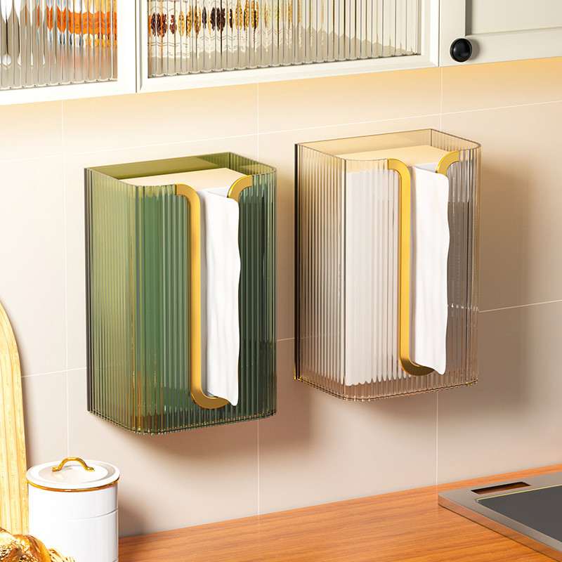 🍌กล่องกระดาษทิชชูติดผนัง รูปตัว U สําหรับใส่หน้ากาก กระดาษทิชชู่ ในห้องครัว ห้องน้ำ Banana Bakery - รูปที่ 3