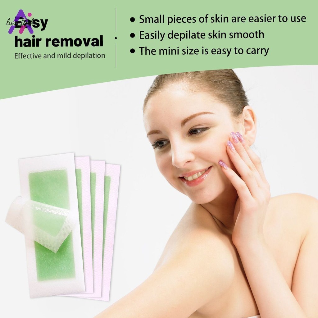 luxelinkFacial Smooth Lip Hair Facial Beard Hair Removal สองด้านกําจัดขน Wax Paper