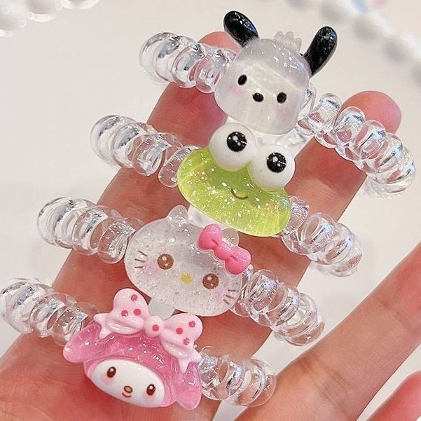 sparklyFine Sparkling Eye โทรศัพท์สายแหวนผม Kitty Cat น่ารักหวานการ์ตูน Headwear แหวนผม