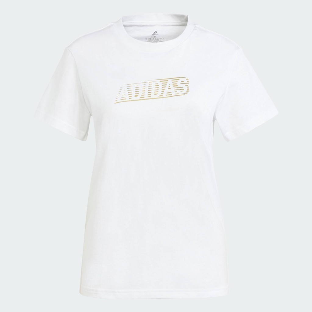 adidas ไลฟ์สไตล์ เสื้อยืดพิมพ์ลาย Brand Love ผู้หญิง สีขาว II6078