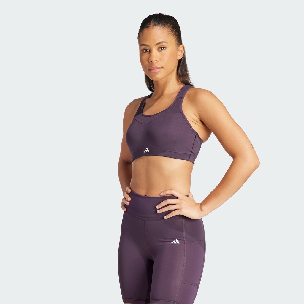 adidas เทรนนิง สปอร์ตบราซัพพอร์ตระดับสูง TLRD Impact Training ผู้หญิง สีม่วง IT6679