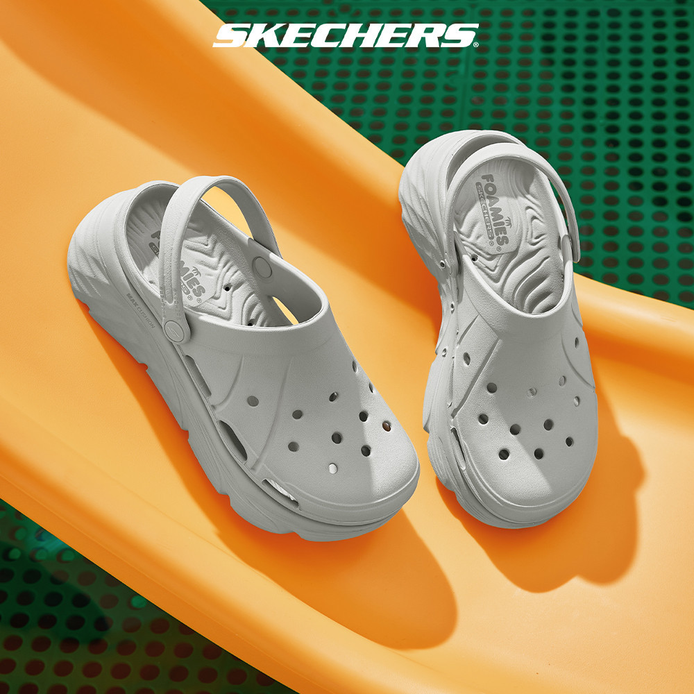 Skechers สเก็ตเชอร์ส รองเท้าแตะ ผู้หญิง Foamies Cali Gear Max Cushioning Sandals - 111127-GRY