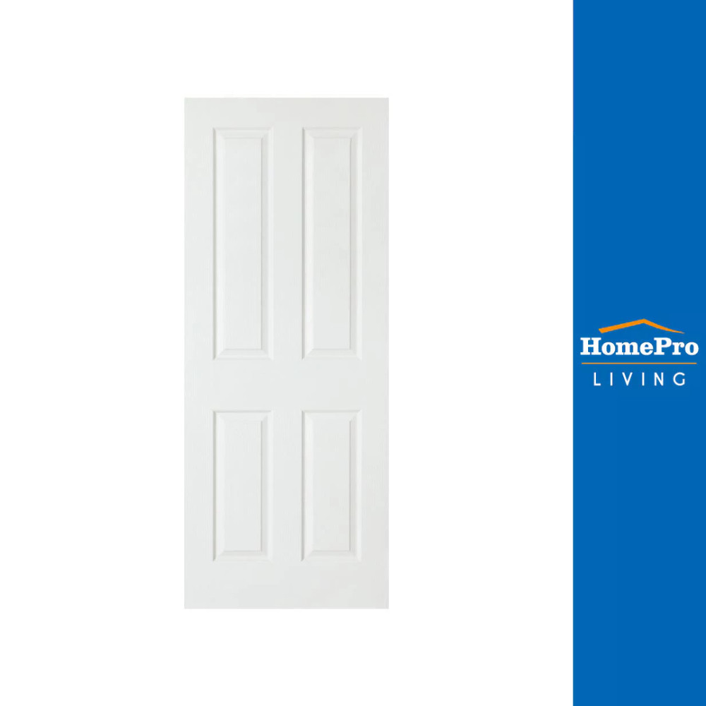 HomePro ประตูภายใน HDF ศรีวิชัย 4 ลูกฟัก 80x200 ซม. สีรองพื้น แบรนด์ AZLE
