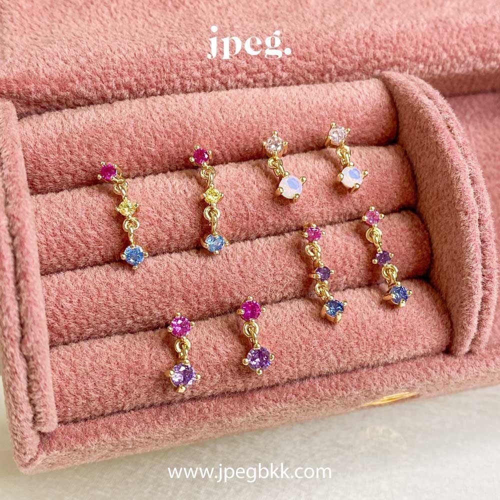 JPEG - flow earring (Brass+14K)