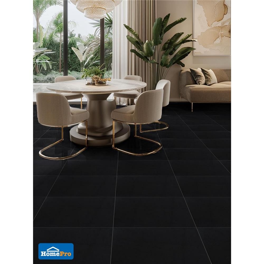 SOSUCO กระเบื้องพื้น 16x16 นิ้ว วรรณนที ดำ PM 0.96 ตร.ม. จัดส่งโดย HomePro - รูปที่ 3