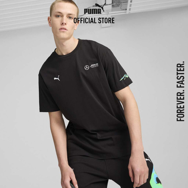 PUMA AUTO - เสื้อยืดผู้ชาย Mercedes-AMG Petronas F1® Neon Energy สีดำ 62757701