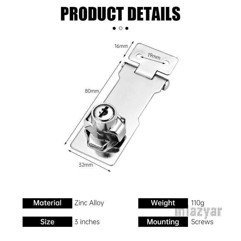 😍COD😍กุญแจ กุญแจสายยู ที่ล็อคลิ้นชักตู้ สายยู กุญแจล็อค ที่ล็อค ลิ้นชัก ตู้ ประตู หน้าต่าง Safety lock - รูปที่ 7