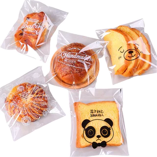 welmart ถุงขนมปังฝากาว(100 ใบ/แพ็ค) 15x18 ซม. สดุเกรดอาหาร เหมาะสำหรับใส่เบเกอรี่