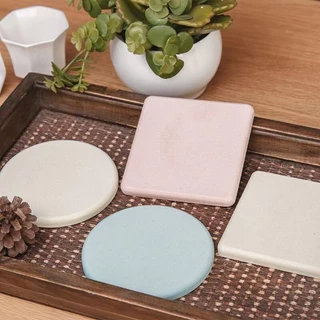 momomart แผ่นหินรองเเก้ว ที่รองแก้ว ผลิตจากดินเบา แห้งไว ดูดซับน้ำได้อย่างรวดเร็ว