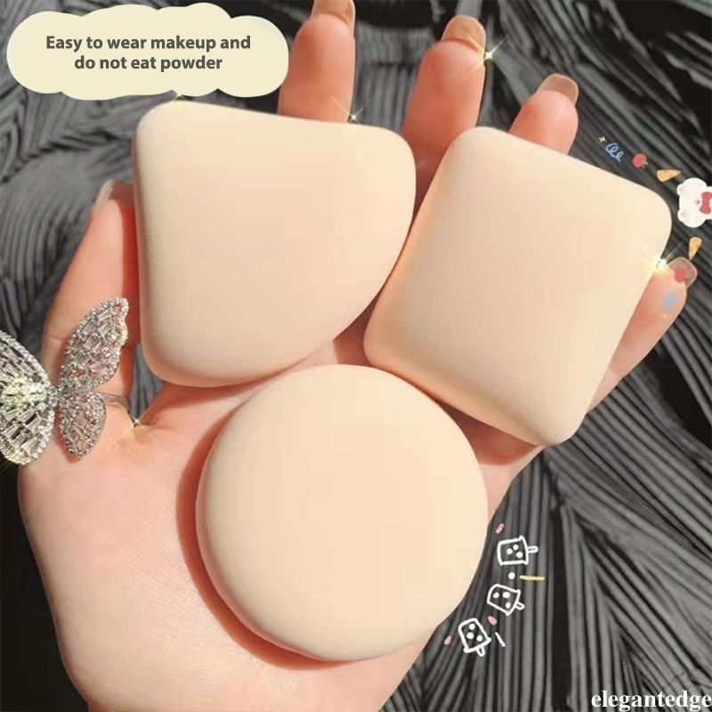 elegantedge Air Cushion Puff Dry Wet Liquid Foundation สามเหลี่ยมฟองน้ํา Beauty Egg
