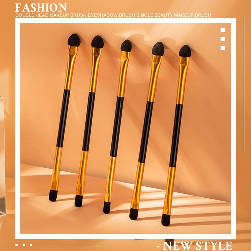 elegantedge Double Head Design แปรงอายแชโดว์ขนนุ่มแปรงเครื่องสําอางแบบพกพา