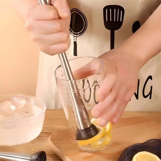 OnCafe ไม้บดค็อกเทล สแตนเลส ขนาด 25/30ซม. อุปกรณ์บาร์เทนเดอร์ Muddler cocktail