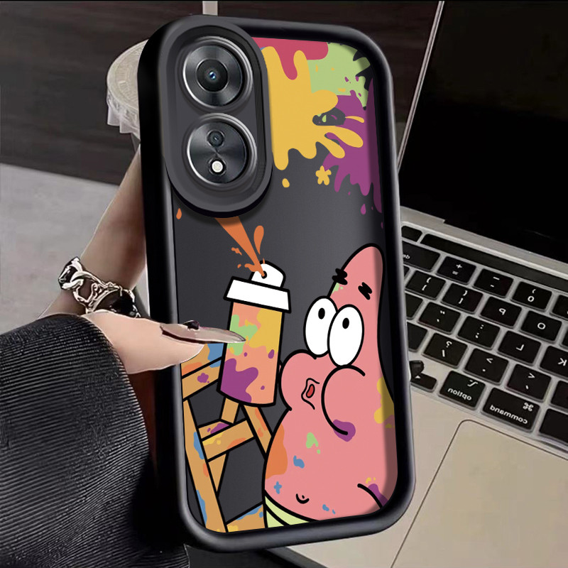 เคสสำหรับ OPPO A58 5G A78 5G A58x 5G A1x 5G A2x 5G เคสการ์ตูนสพันชบ็อบสแควร์แพนท์เคสโทรศัพท์