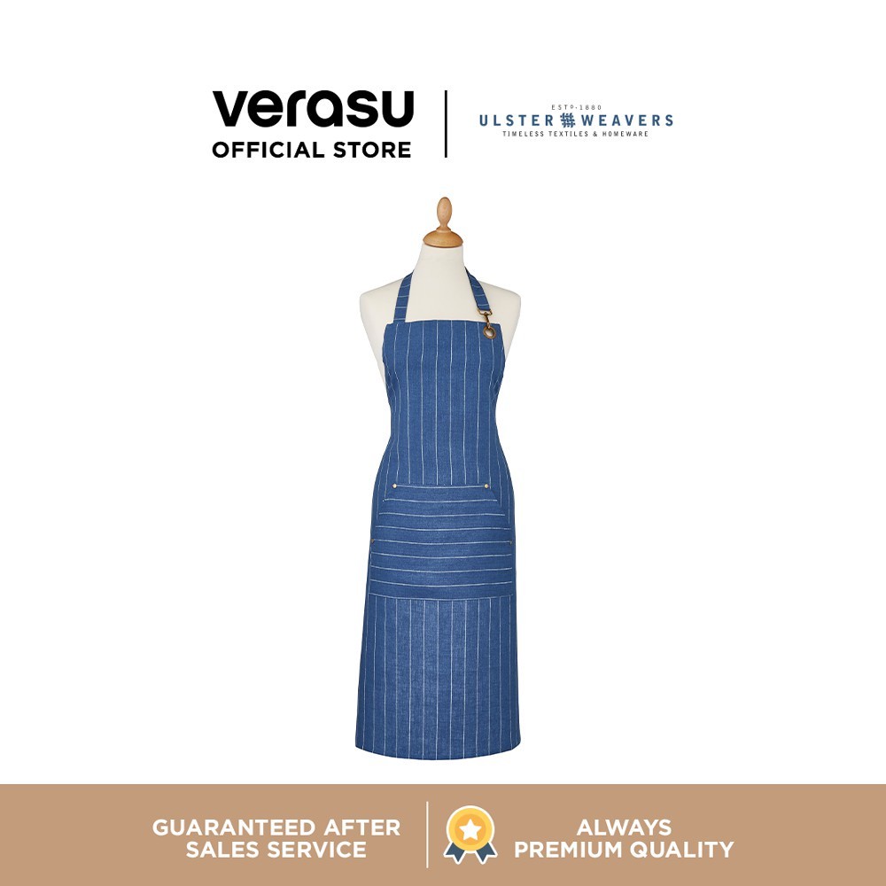 ULSTER WEAVERS ผ้ากันเปื้อน LINEN STRIPE-INDIGO รุ่น ULS-7PSP01L